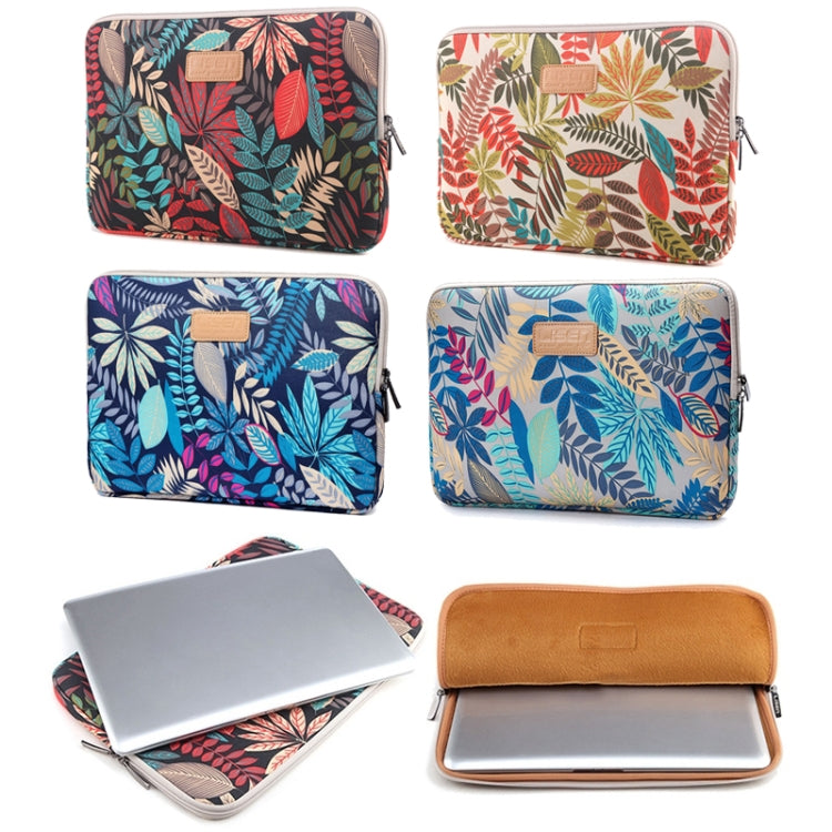 Lisen Funda de 14 pulgadas Maletín con cremallera de hojas coloridas Bolsa de transporte para Macbook, Samsung, Lenovo, Sony, DELL Alienware, CHUWI, ASUS, HP, portátiles de 14 pulgadas y menos, 14 inch