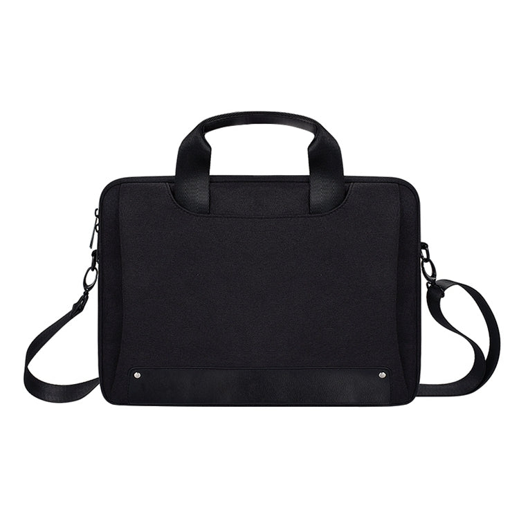 DJ08 Bolsa para portátil resistente al desgaste, impermeable, de tela Oxford para portátiles de 13,3 pulgadas, con asa oculta, barra de sujeción para equipaje y correa ajustable para el hombro, 13.3 inch