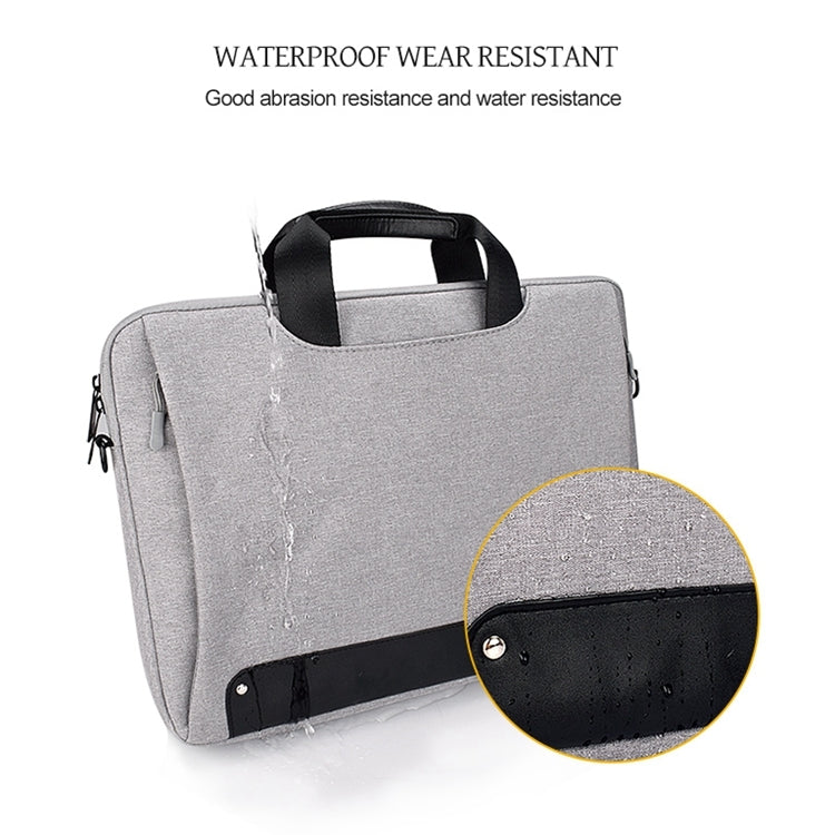 DJ08 Bolsa para portátil resistente al desgaste, impermeable, de tela Oxford para portátiles de 13,3 pulgadas, con asa oculta, barra de sujeción para equipaje y correa ajustable para el hombro, 13.3 inch