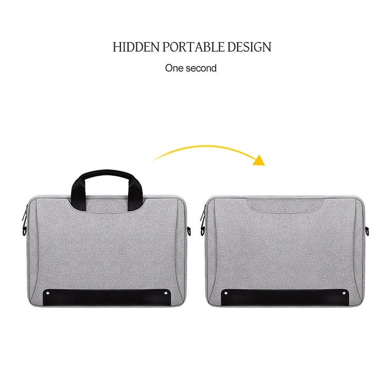 Bolsa para computadora portátil DJ08 de tela Oxford, impermeable y resistente al desgaste, para computadoras portátiles de 14,1 pulgadas, con asa oculta, barra de sujeción para equipaje y correa ajustable para el hombro, 14.1 inch
