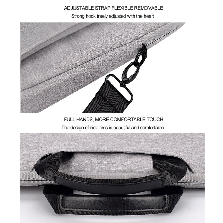 Bolsa para computadora portátil DJ08 de tela Oxford, impermeable y resistente al desgaste, para computadoras portátiles de 14,1 pulgadas, con asa oculta, barra de sujeción para equipaje y correa ajustable para el hombro, 14.1 inch
