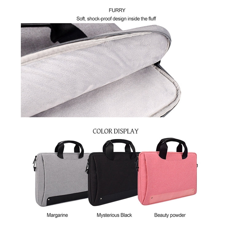 Bolsa para computadora portátil DJ08 de tela Oxford, impermeable y resistente al desgaste, para computadoras portátiles de 14,1 pulgadas, con asa oculta, barra de sujeción para equipaje y correa ajustable para el hombro, 14.1 inch