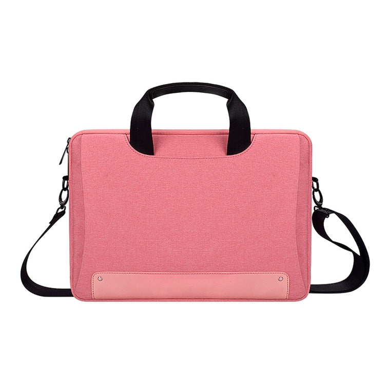 Bolsa para computadora portátil DJ08 de tela Oxford, impermeable y resistente al desgaste, para computadoras portátiles de 14,1 pulgadas, con asa oculta, barra de sujeción para equipaje y correa ajustable para el hombro, 14.1 inch