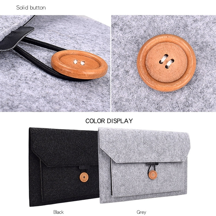 Bolsa interior para portátil con botón de fieltro multiusos ND06 para portátil de 12,5 pulgadas, 12.5 inch