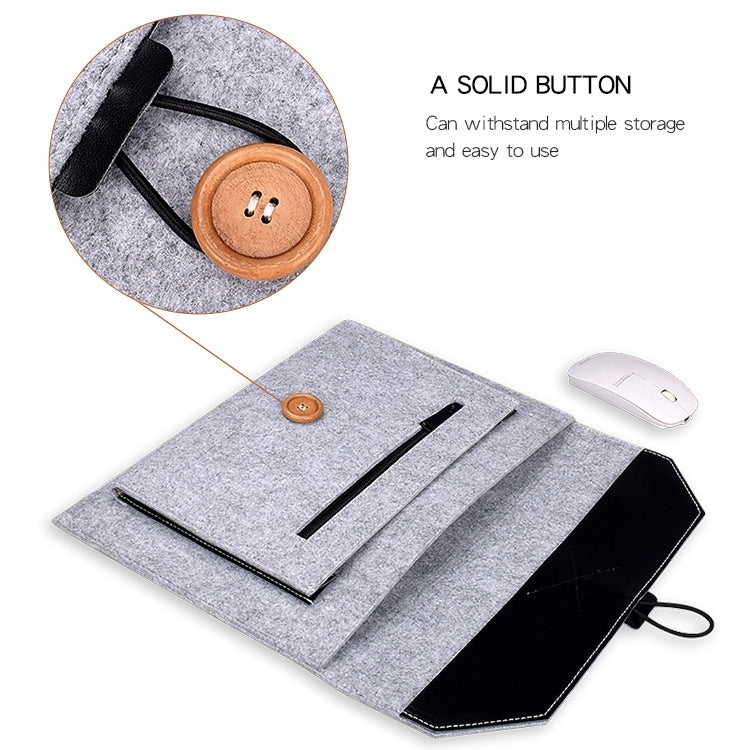 Bolsa interior para portátil con botón de fieltro multiusos ND06 para portátil de 12,5 pulgadas, 12.5 inch