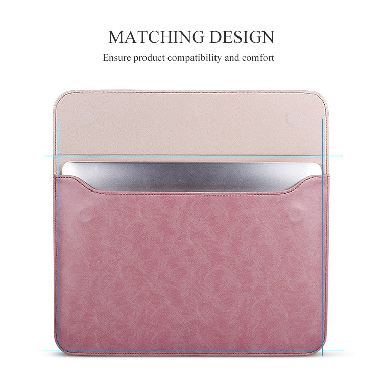 PU01S Bolsa interior para portátil con hebilla magnética invisible horizontal de cuero PU para portátiles de 13,3 pulgadas, 13.3 inch