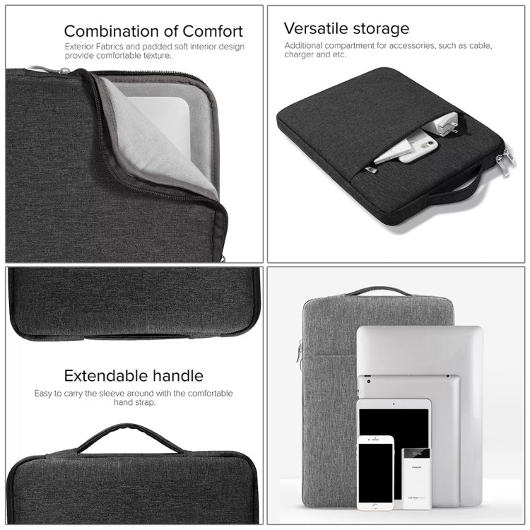 Bolsas de mezclilla suaves y universales para computadora portátil de 13,3 pulgadas, funda para computadora portátil con cremallera portátil para MacBook Air / Pro, Lenovo y otras computadoras portátiles, tamaño: 35,5x26,5x2 cm, 13.3 inch Purple       ...