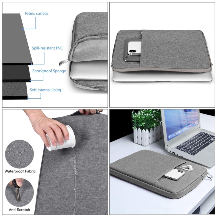 Bolsas de mezclilla suaves y universales para computadora portátil de 15,4 pulgadas, funda para computadora portátil con cremallera portátil para MacBook Air / Pro, Lenovo y otras computadoras portátiles, tamaño: 39,2 x 28,5 x 2 cm, 15.4 inch Purple   ...