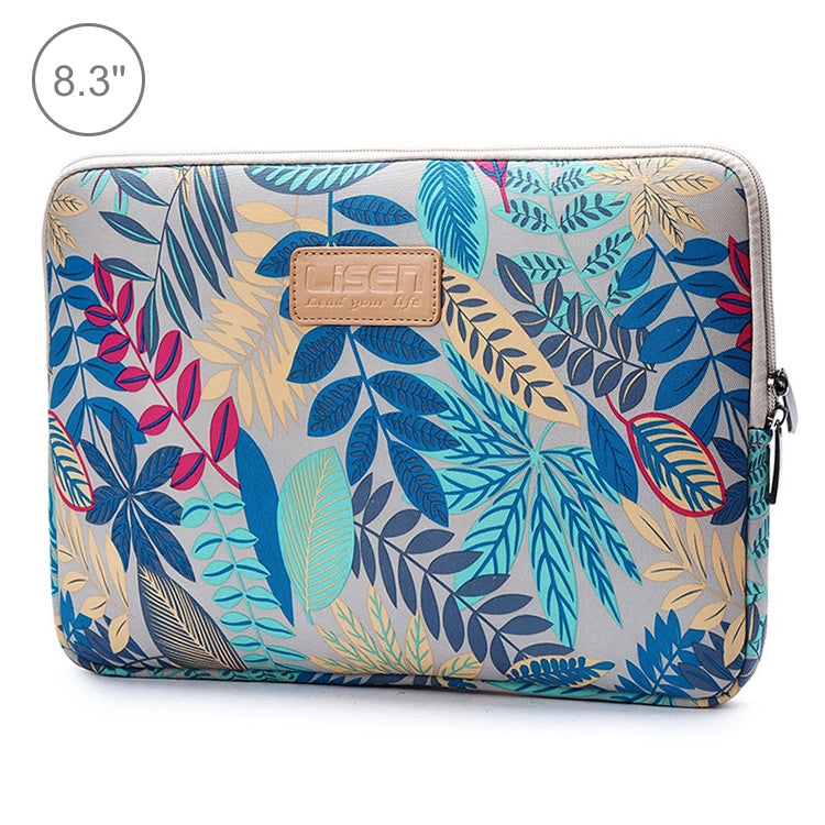 Lisen - Funda de 8,3 pulgadas, diseño de hojas coloridas con cremallera, bolsa de transporte, 8.3 inch