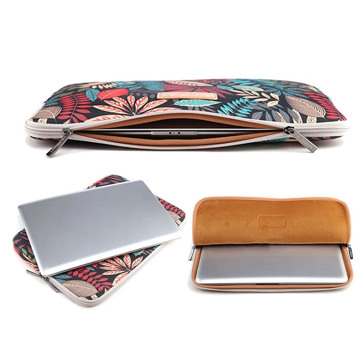 Lisen - Funda de 9,8 pulgadas, diseño de hojas coloridas con cremallera, bolsa de transporte, 9.8 inch