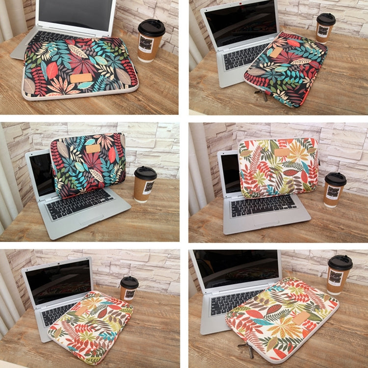 Lisen - Funda de 11,6 pulgadas, diseño de hojas coloridas con cremallera, bolsa de transporte, 11.6 inch