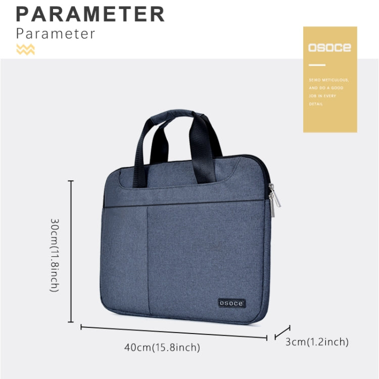 OSOCE S63 Bolsa para portátil con cremallera, transpirable y resistente al desgaste, para Macbook de 15 pulgadas o menos, Samsung, Lenovo, Sony, DELL Alienware, CHUWI, ASUS, HP
