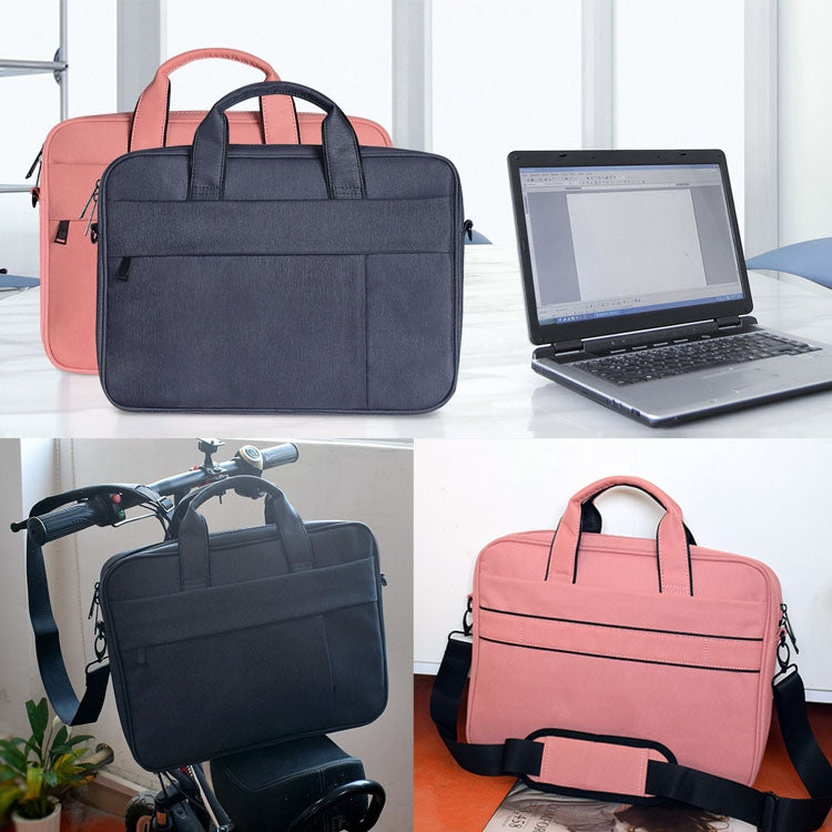 DJ03 Bolso de un solo hombro antirrobo, impermeable, antiarañazos, para portátiles de 15,6 pulgadas, con cinturón para maleta, DJ03 15.6 inch Black, DJ03 15.6 inch Pink, DJ03 15.6 inch Navy Blue