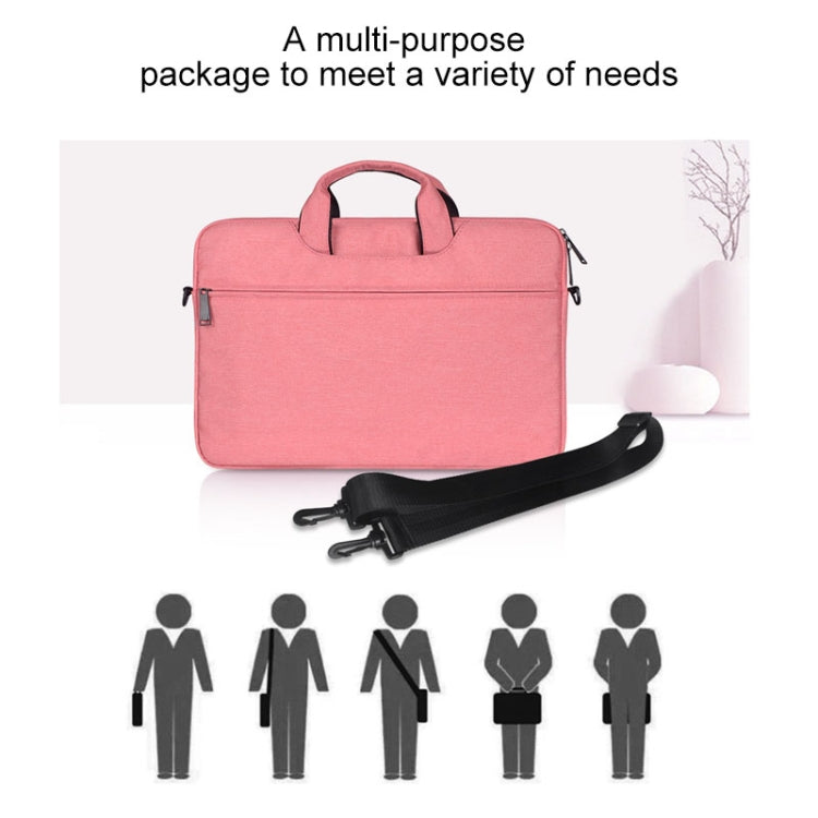 ST01S Bolso de un solo hombro con correa portátil oculta de tela Oxford impermeable para portátiles de 14,1 pulgadas, ST01S 14.1 inch Black, ST01S 14.1 inch Pink, ST01S 14.1 inch Light Grey, ST01S 14.1 inch Dark Gray, ST01S 14.1 inch Navy Blue