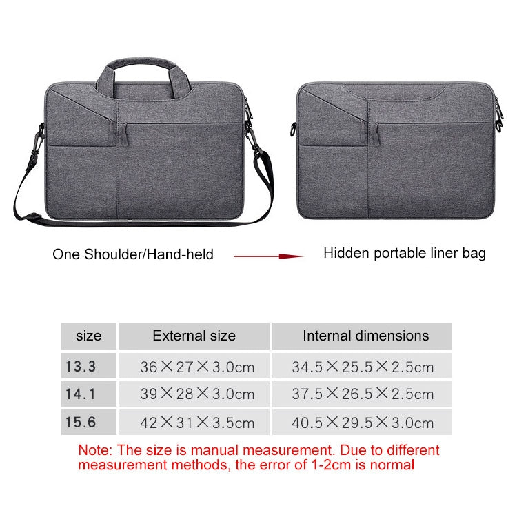 ST02S Bolso de un solo hombro con correa portátil oculta resistente al agua y resistente al desgarro para portátiles de 13,3 pulgadas, con cinturón para maleta, ST02S 13.3 inch Black, ST02S 13.3 inch Dark Gray, ST02S 13.3 inch Pink                     ...