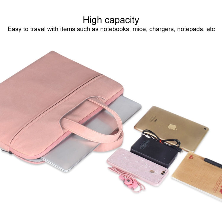ST06 Bolso de un solo hombro con correa portátil oculta con cremallera de cuero PU resistente al agua para portátiles de 14,1 pulgadas, con cinturón para maleta, ST06 14.1 inch Dark Gray, ST06 14.1 inch Pink, ST06 14.1 inch Light Grey