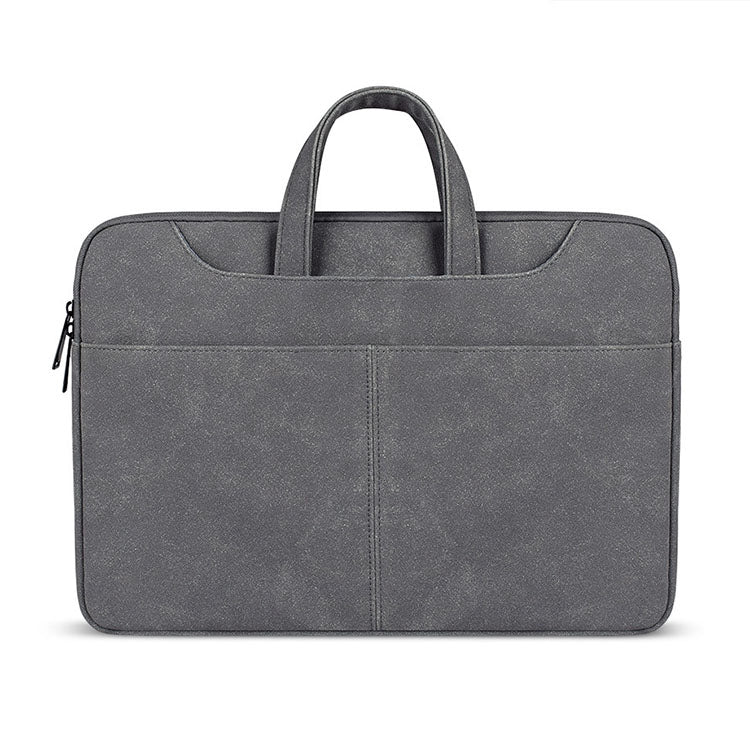 ST06S Bolso de un solo hombro con correa portátil oculta con cremallera de cuero PU resistente al agua para portátiles de 14,1 pulgadas, con varita mágica y cinturón para maleta, ST06S 14.1 inch Dark Gray, ST06S 14.1 inch Pink, ST06S 14.1 inch Light Grey