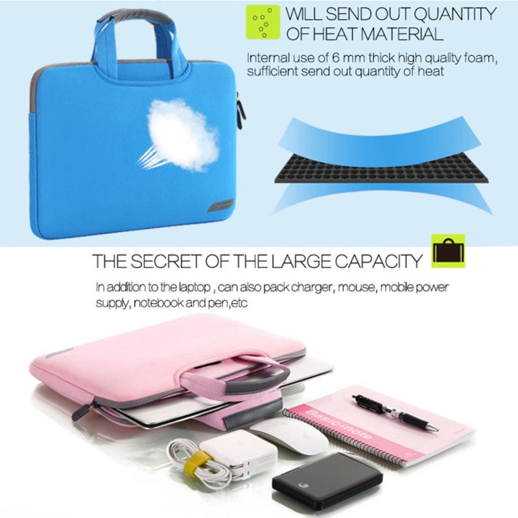Bolsa portátil permeable al aire de 12 pulgadas para MacBook, Lenovo y otras computadoras portátiles, tamaño: 32x21x2 cm, 12 inch Magenta, 12 inch Blue, 12 inch Grey, 12 inch Green, 12 inch Pink, 12 inch Black