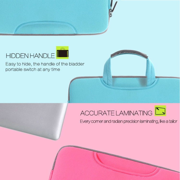 Bolsa portátil permeable al aire de 15,4 pulgadas para MacBook Air / Pro, Lenovo y otras computadoras portátiles, tamaño: 38x27,5x3,5 cm, 15.4 inch Magenta, 15.4 inch Blue, 15.4 inch Grey, 15.4 inch Green, 15.4 inch Pink, 15.4 inch Black