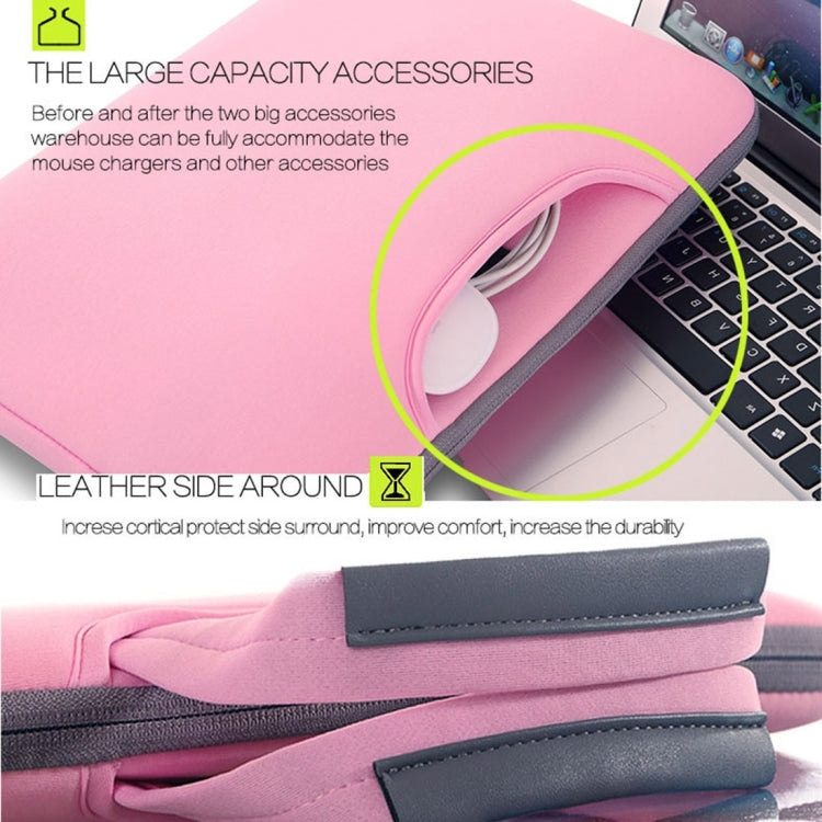 Bolsa portátil permeable al aire de 15,4 pulgadas para MacBook Air / Pro, Lenovo y otras computadoras portátiles, tamaño: 38x27,5x3,5 cm, 15.4 inch Magenta, 15.4 inch Blue, 15.4 inch Grey, 15.4 inch Green, 15.4 inch Pink, 15.4 inch Black