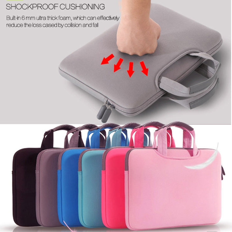 Bolsa portátil permeable al aire de 15,4 pulgadas para MacBook Air / Pro, Lenovo y otras computadoras portátiles, tamaño: 38x27,5x3,5 cm, 15.4 inch Magenta, 15.4 inch Blue, 15.4 inch Grey, 15.4 inch Green, 15.4 inch Pink, 15.4 inch Black