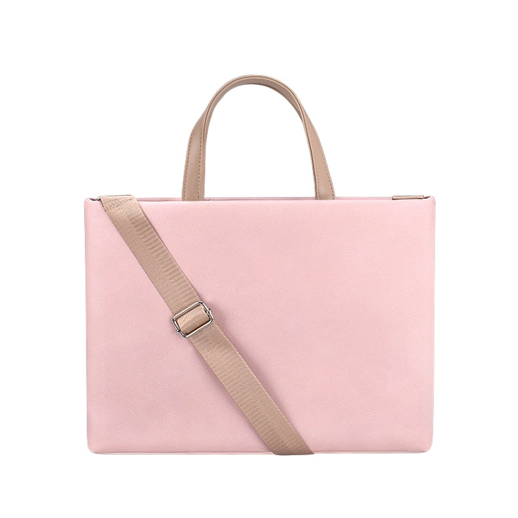 Bolso cruzado impermeable para ordenador portátil de PU para portátiles de 13,3 pulgadas, 13.3 inch (Pink), 13.3 inch (White)