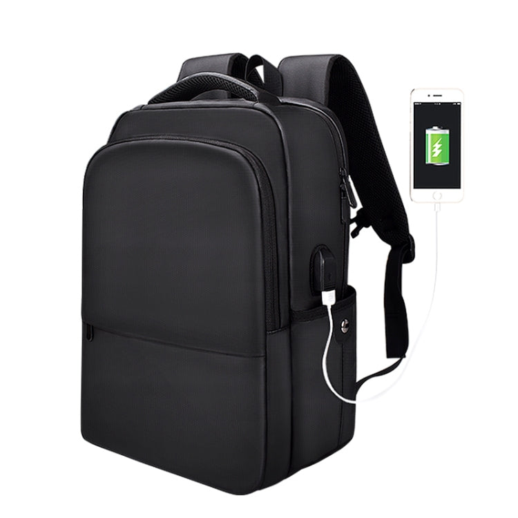 Mochila impermeable de poliéster para portátiles de menos de 15 pulgadas, con correa para carrito de maletero con interfaz USB