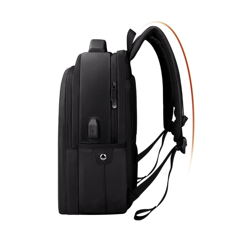 Mochila impermeable de poliéster para portátiles de menos de 15 pulgadas, con correa para carrito de maletero con interfaz USB