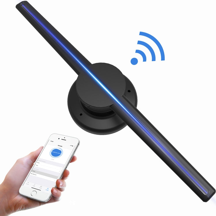Pantalla holográfica 3D de 42 cm de diámetro, control de aplicación WiFi, resolución de 640 x 640 píxeles, cartelera de 320 LED, compatible con tarjeta Micro SD, 42cm Wifi