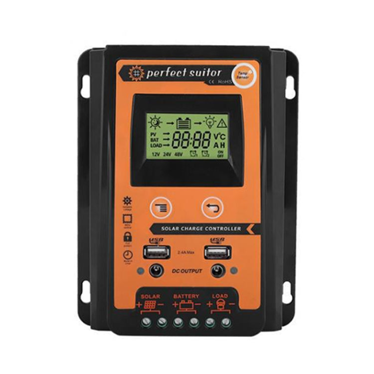 Controlador de carga solar portátil 50A 12/24V