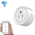 Mini enchufe WiFi de forma redonda 10A, Control remoto por aplicación, sincronización, enchufe inteligente que funciona con Alexa y Google Home, CA 100-240V, enchufe de EE. UU., 10A US Plug(Round Shape)