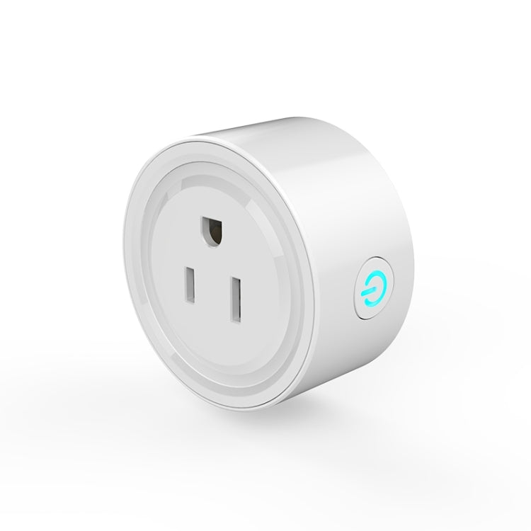 Mini enchufe WiFi de forma redonda 10A, Control remoto por aplicación, sincronización, enchufe inteligente que funciona con Alexa y Google Home, CA 100-240V, enchufe de EE. UU., 10A US Plug(Round Shape)