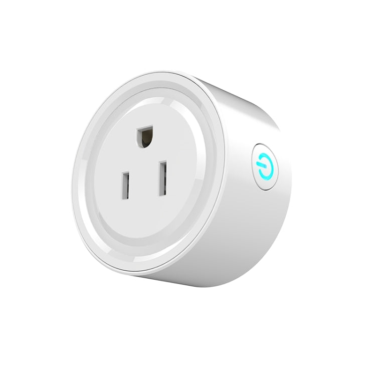 Mini enchufe WiFi de forma redonda 10A, Control remoto por aplicación, sincronización, enchufe inteligente que funciona con Alexa y Google Home, CA 100-240V, enchufe de EE. UU., 10A US Plug(Round Shape)