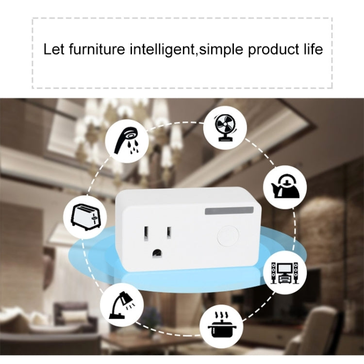 10A WiFi 2,4 GHz APP Control remoto sincronización enchufe inteligente funciona con Alexa y Google Home, CA 110-250 V, enchufe de EE. UU.