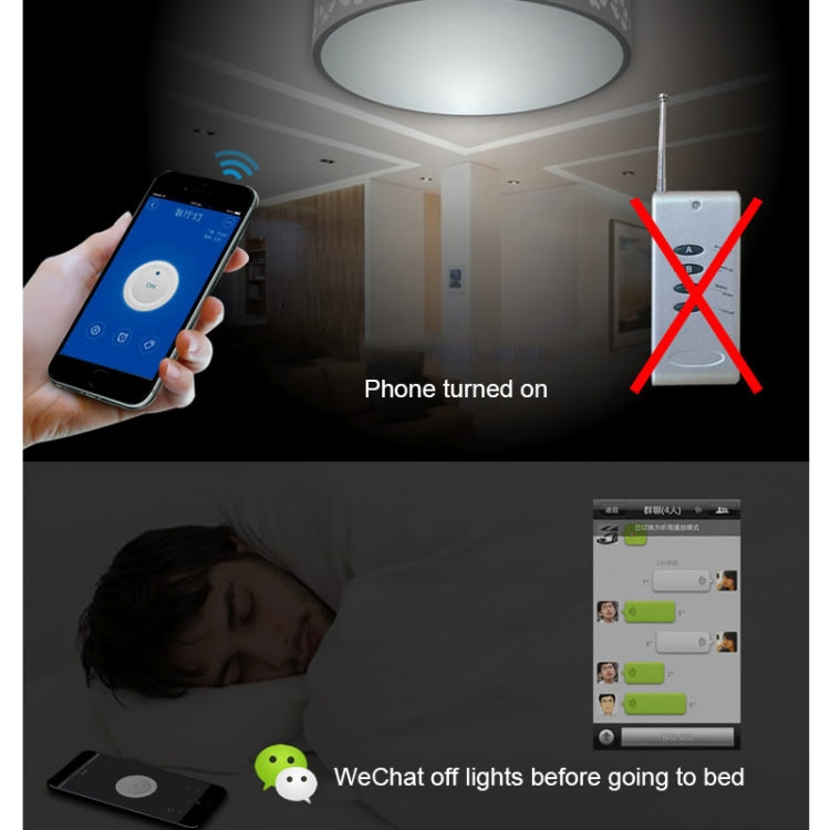 Sonoff 433MHz DIY WiFi Módulo de temporizador de Control remoto inalámbrico inteligente interruptor de alimentación para hogar inteligente, compatible con iOS y Android, 433MHz