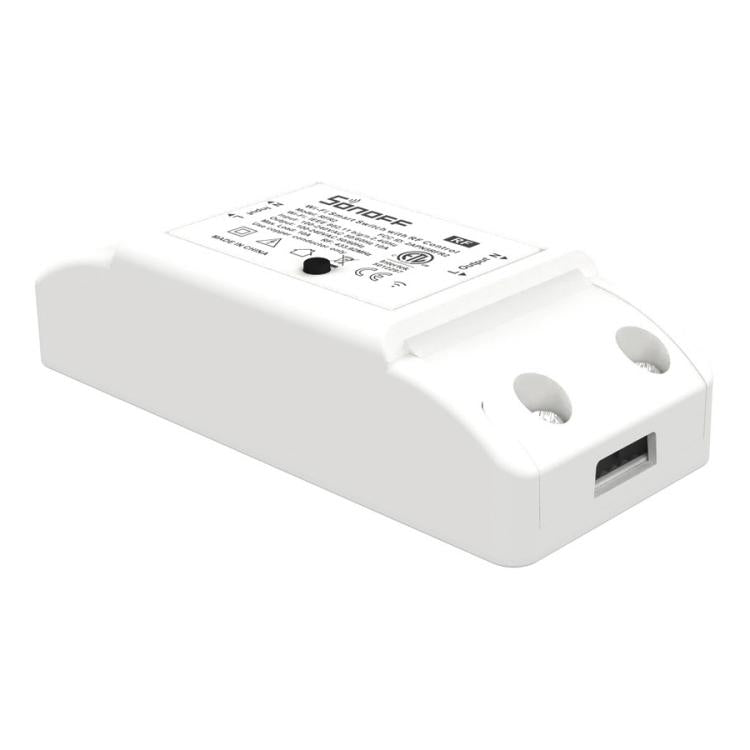 Sonoff 433MHz DIY WiFi Módulo de temporizador de control remoto inalámbrico inteligente Interruptor de encendido con control remoto de 4 teclas para hogar inteligente, compatible con iOS y Android, 433MHz with Remote Control