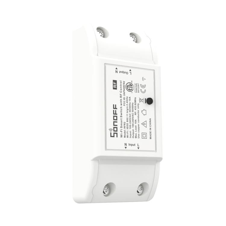 Sonoff 433MHz DIY WiFi Módulo de temporizador de control remoto inalámbrico inteligente Interruptor de encendido con control remoto de 4 teclas para hogar inteligente, compatible con iOS y Android, 433MHz with Remote Control