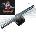 Ventilador holográfico con pantalla holográfica de 224 LED con control remoto, compatible con tarjeta Micro SD de 4GB, CA 100-240V, 450 x 224 Pixels