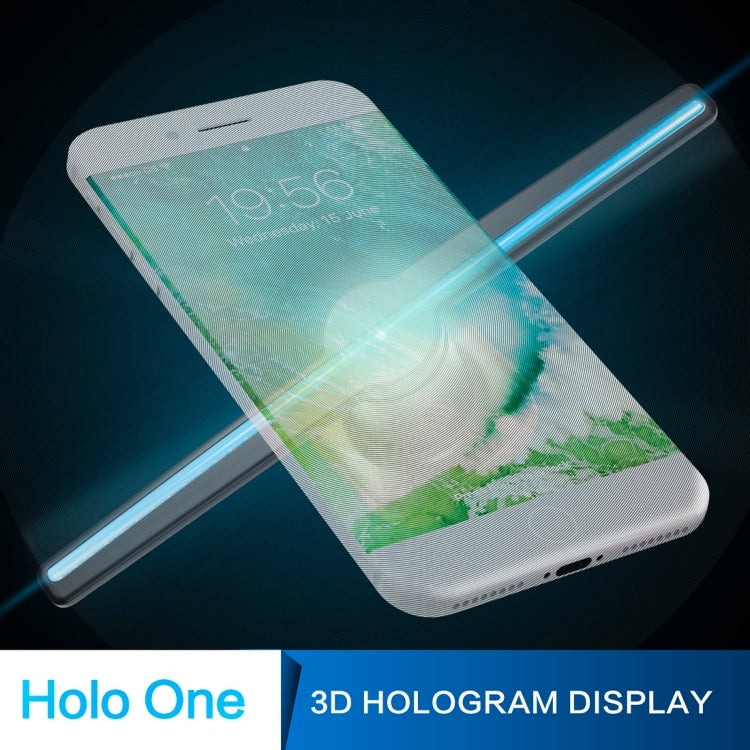 Ventilador holográfico con pantalla holográfica de 224 LED con control remoto, compatible con tarjeta Micro SD de 4GB, CA 100-240V, 450 x 224 Pixels