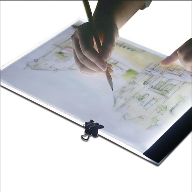Tablero de copia de caja de luz de rastreo Artcraft LED USB portátil ultrafino de tamaño A4 para artistas que dibujan bocetos, animación y visualización de rayos X, No Brightness Control No Charger