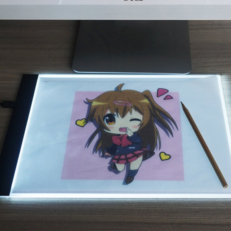 Tablero de copia de caja de luz de rastreo Artcraft LED USB portátil ultrafino de tamaño A4 para artistas que dibujan bocetos, animación y visualización de rayos X, No Brightness Control