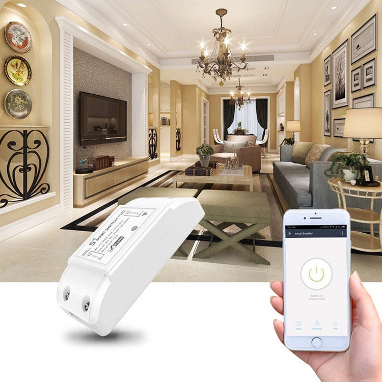 El módulo de control remoto inalámbrico del interruptor inteligente WiFi de un solo canal 10A funciona con Alexa y Google Home, CA 90-250 V