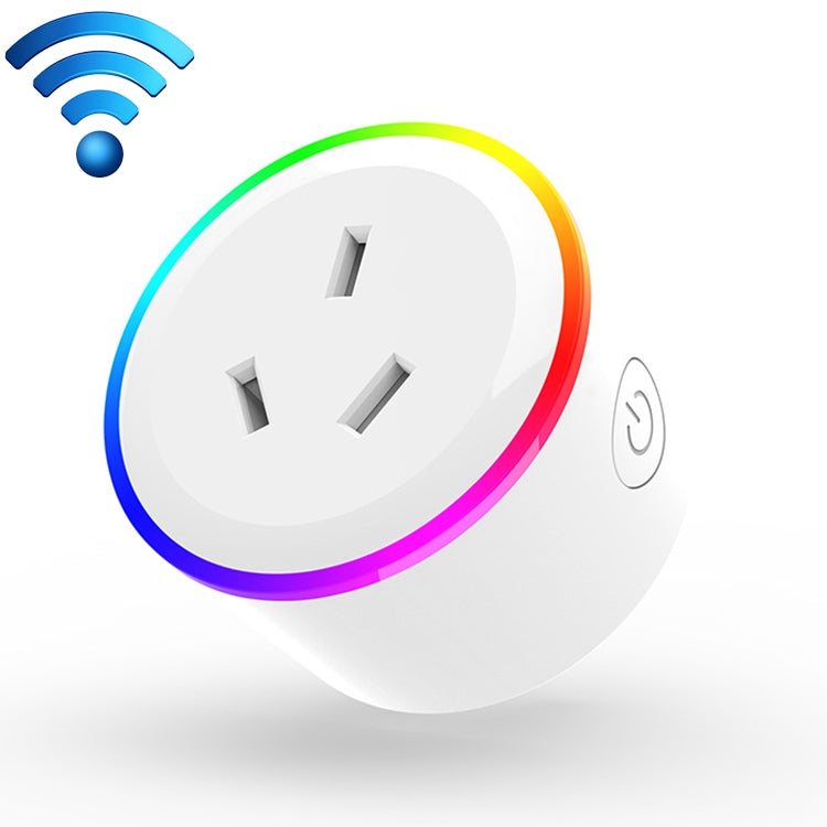 Enchufe inteligente con Control remoto WiFi, luz de escena RGB de 10A, funciona con Alexa, Google Home e IFTTT, CA 100-240V, enchufe AU, XS-A17
