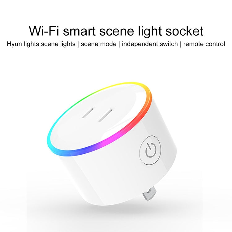 El enchufe inteligente con Control remoto WiFi con luz de escena RGB de 10A funciona con Alexa, Google Home e IFTTT, CA 100-240V, enchufe JP, XS-A18