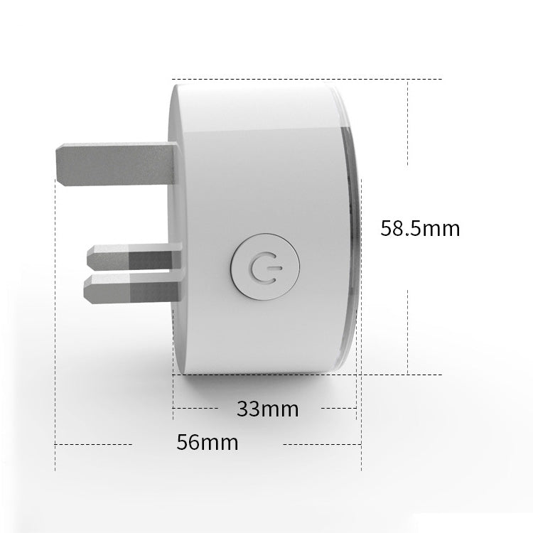 El enchufe inteligente con control remoto WiFi con luz de escena RGB de 10 A funciona con Alexa y Google Home, CA 220-240 V, enchufe para Reino Unido, XS-SSC03
