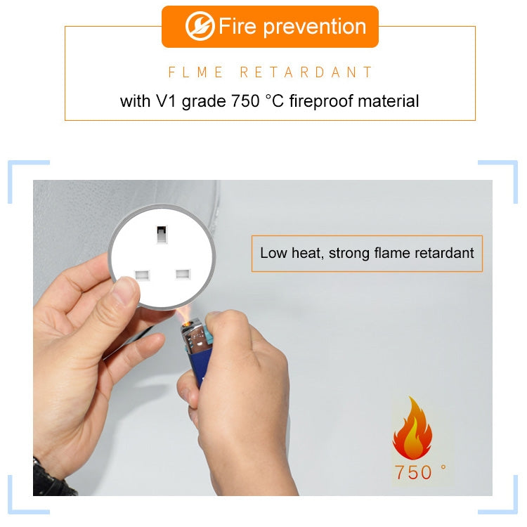 El enchufe inteligente con control remoto WiFi con luz de escena RGB de 10 A funciona con Alexa y Google Home, CA 220-240 V, enchufe para Reino Unido, XS-SSC03