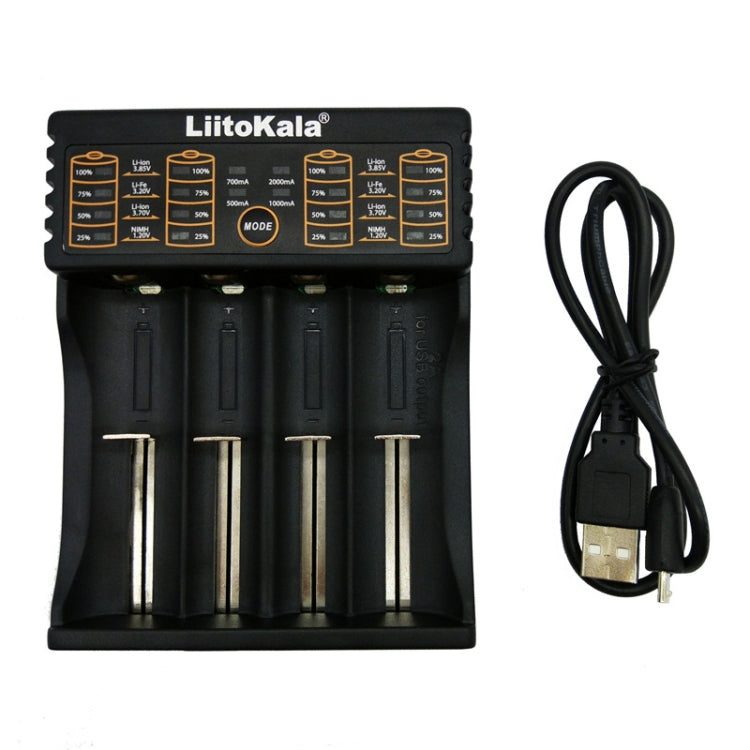 LiitoKala lii-402 Cargador de batería de litio 4 en 1 para Li-ion IMR 18650, 18490, 18350, 17670, 17500, 16340(RCR123), 14500, 10440