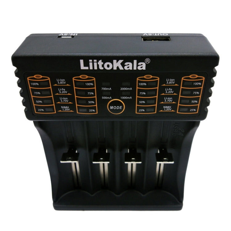 LiitoKala lii-402 Cargador de batería de litio 4 en 1 para Li-ion IMR 18650, 18490, 18350, 17670, 17500, 16340(RCR123), 14500, 10440