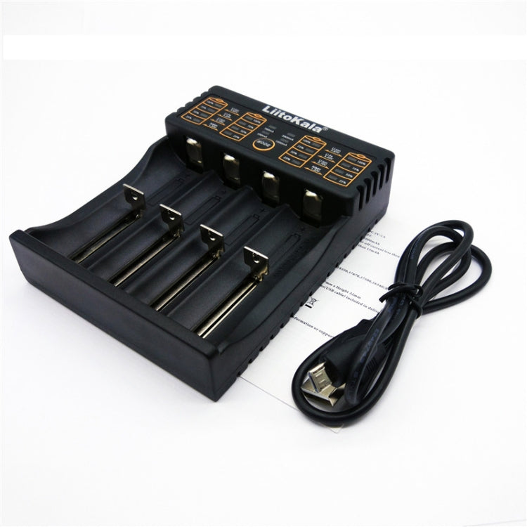 LiitoKala lii-402 Cargador de batería de litio 4 en 1 para Li-ion IMR 18650, 18490, 18350, 17670, 17500, 16340(RCR123), 14500, 10440