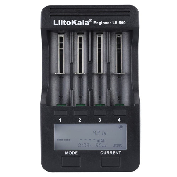 LiitoKala lii-500 Cargador de batería de litio para Li-ion IMR 18650, 26650, 16340, 14500, 10440, 18500, enchufe de la UE